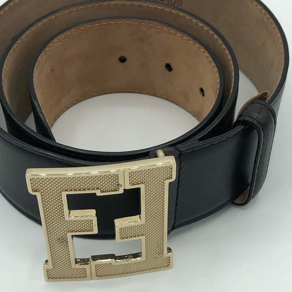 Fendi Accessories - Fendi black leather belt size 34